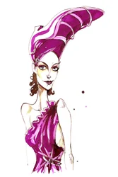 Chapeau sandale violet : d